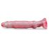 Dildo anal rose à ventouse Crystal Jellies