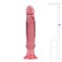 Dildo anal rose à ventouse Crystal Jellies