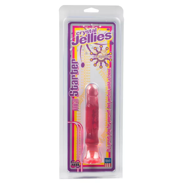 Crystal Jellies - godemichet anal avec ventouse (rose)