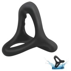 Anneau pénien et testiculaire texturé (noir)