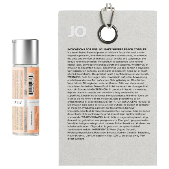 System JO Bake Shoppe - lubrifiant aromatisé, tarte à la pêche (60 ml)