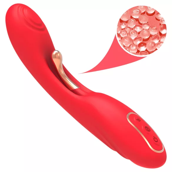 Bestoy - vibromasseur point G langue - silicone rouge