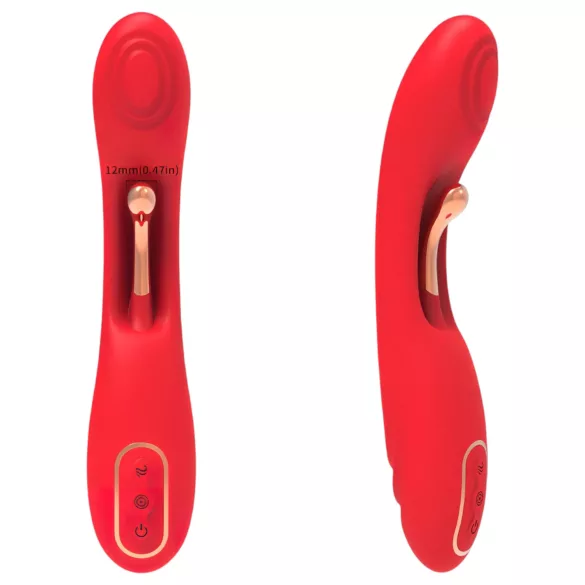 Bestoy - vibromasseur point G langue - silicone rouge