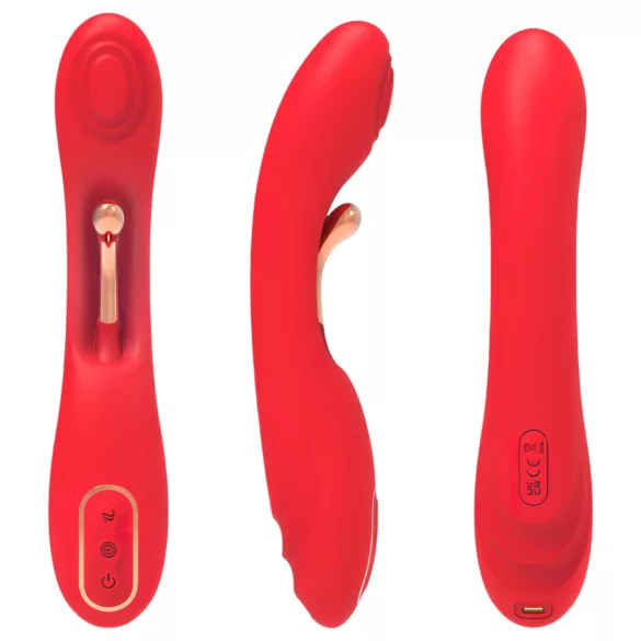 Bestoy - vibromasseur point G langue - silicone rouge