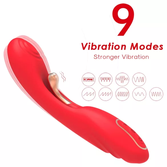 Bestoy - vibromasseur point G langue - silicone rouge