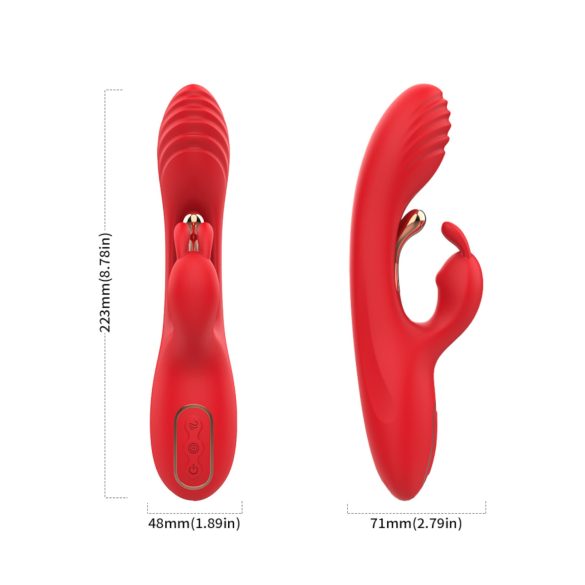 Bestoy - Vibrateur stimulateur point G et clitoris - silicone rouge
