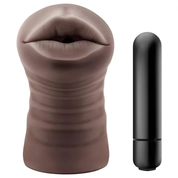 Enlust Krystal - vagin oral vibrant réaliste avec images MI - marron