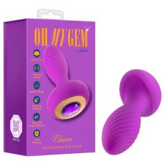   Oh My Gem – Plug anal vibrant avec pierre précieuse (violet)