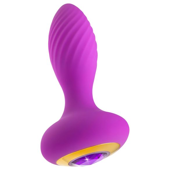 Oh My Gem – Plug anal vibrant avec pierre précieuse (violet)