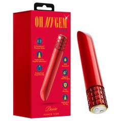   Oh My Gem - vibromasseur rouge rechargeable en forme de rouge à lèvres