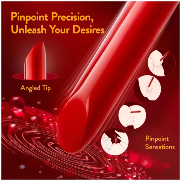 Oh My Gem - vibromasseur rouge rechargeable en forme de rouge à lèvres