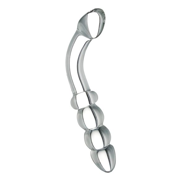 Prisms Hamsa - Double Embout, Dildo en Verre Point G (Transparent)