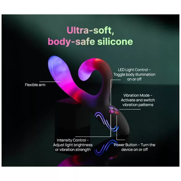 Paradise Illumination - vibromasseur à bras clitoridien lumineux (blanc)