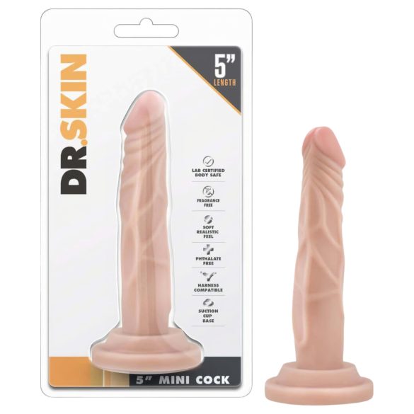 Dildo réaliste Dr. Skin 5, ventouse, naturel (14,5 cm)