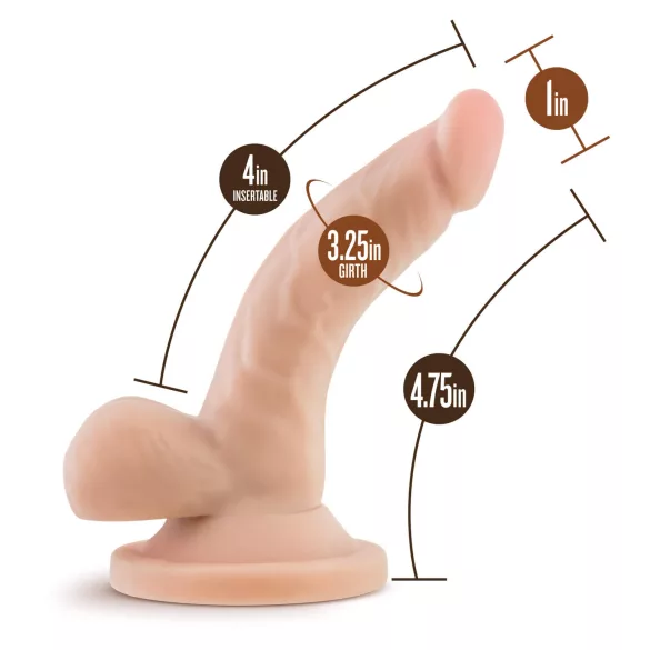 Dr. Skin - gode réaliste ventouse avec testicules - 12 cm - chair