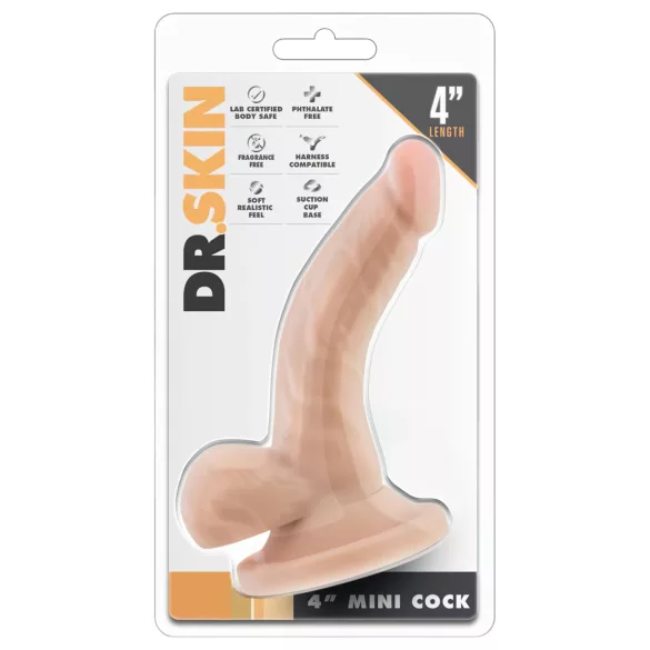 Dr. Skin - gode réaliste ventouse avec testicules - 12 cm - chair