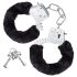 Menottes en peluche noires Temptasia