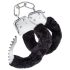 Menottes en peluche noires Temptasia