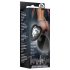 Temptasia S - plug anal noir, bijou argenté cœur - petit