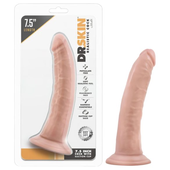 Dr. Skin 7,5 - godemichet réaliste ventouse - naturel (17,5 cm)