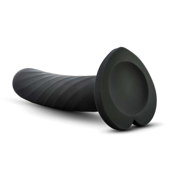 Temptasia Twist Small - gode ceinture ventouse torsadé - silicone noir
