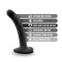 Temptasia Twist Small - gode torsadé avec ventouse (noir)
