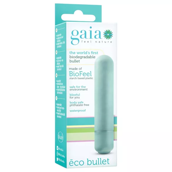 Gaia - vibromasseur écologique moyen - turquoise