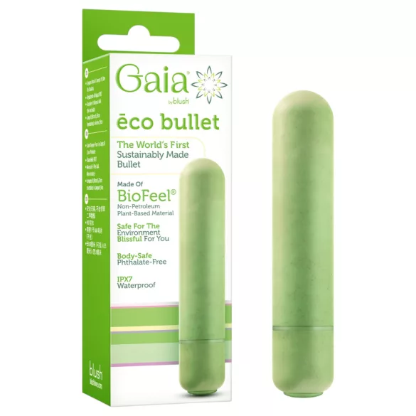 Gaia - Vibromasseur écologique moyen - silicone vert