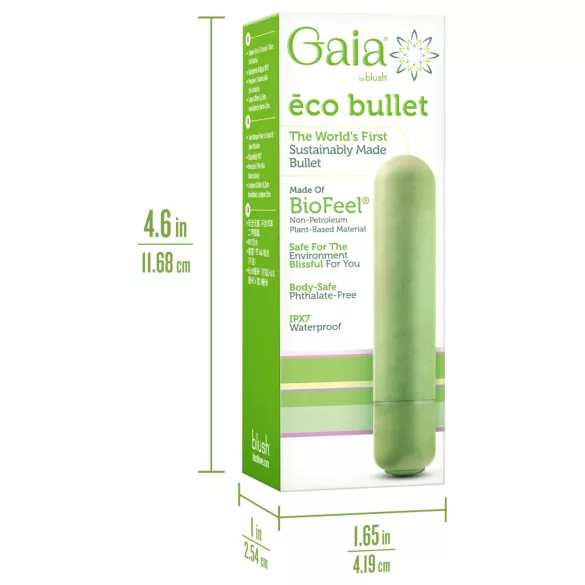 Gaia - Vibromasseur écologique moyen - silicone vert