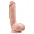 blush Dr. Skin Glide godemichet réaliste - 21,5 cm, avec testicules