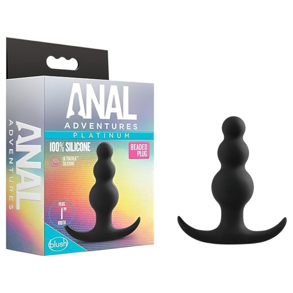 Anal Aventures Platine - plug anal perlé (noir)
