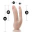 Dr. Skin 8 - double dildo ventouse (naturel)