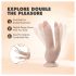 Dr. Skin 8 - double dildo ventouse (naturel)