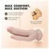 Dr. Skin 8 - double dildo ventouse (naturel)