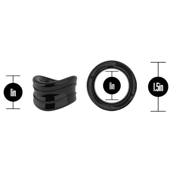 Stay Hard Beef - anneau testiculaire puissant - silicone noir