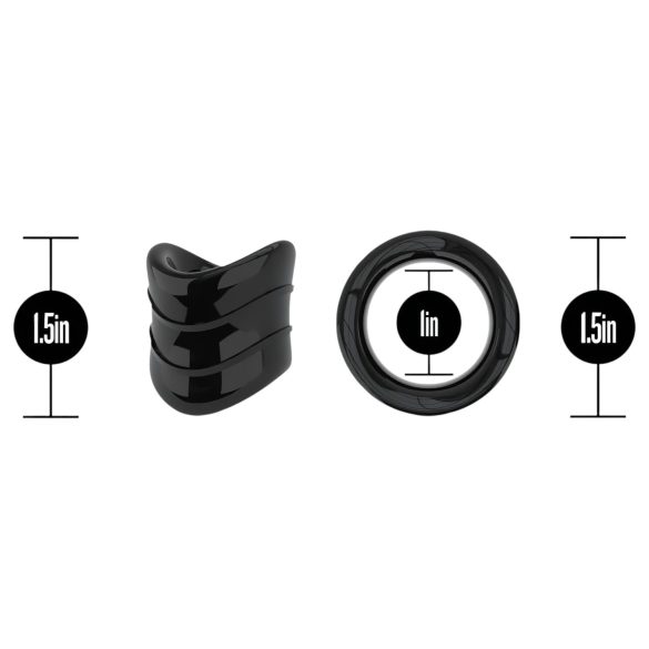 Stay Hard - anneau pénien - silicone noir