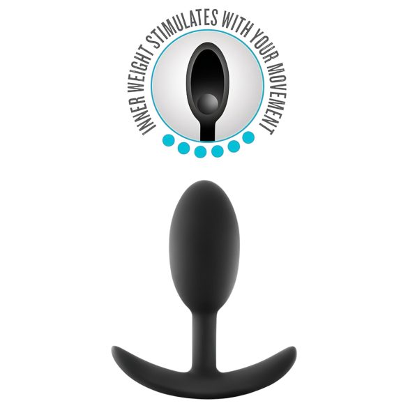 Anal Adventures Platinum - plug anal moyen - silicone noir