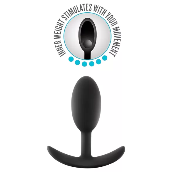 Anal Adventures Platinum - plug anal moyen - silicone noir