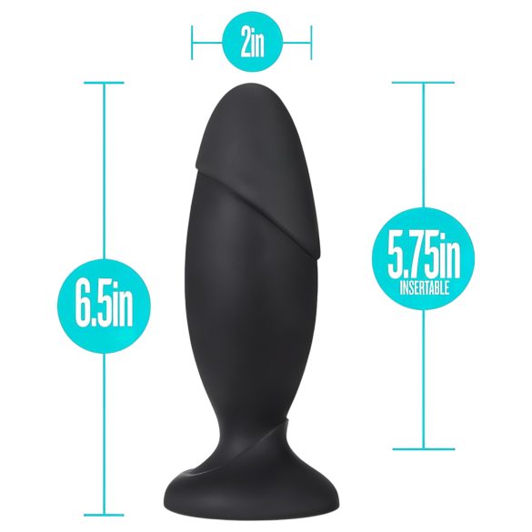 Anal Adventures Platinum Rocket - plug anal large - silicone noir