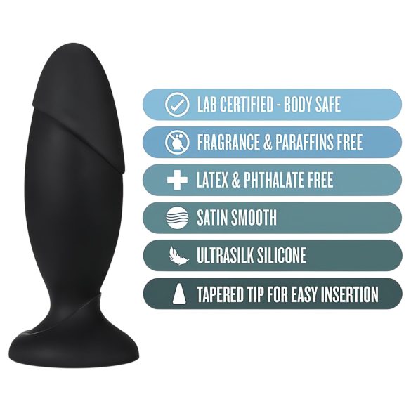 Anal Adventures Platinum Rocket - plug anal large - silicone noir