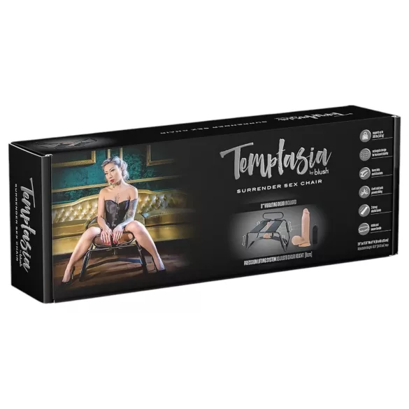 Temptasia - chaise sexuelle avec vibromasseur - noir naturel