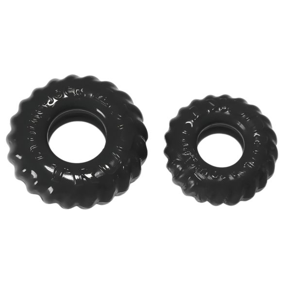 OXBALLS - set anneaux péniens texturés - silicone noir