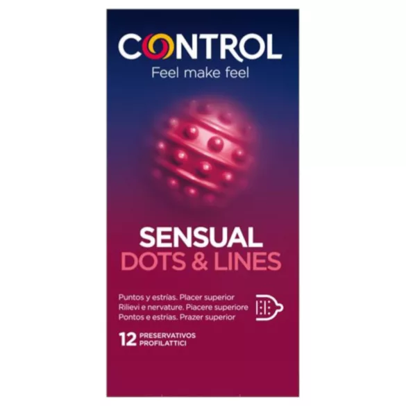 Control - préservatif nervuré et à points - 12 pièces