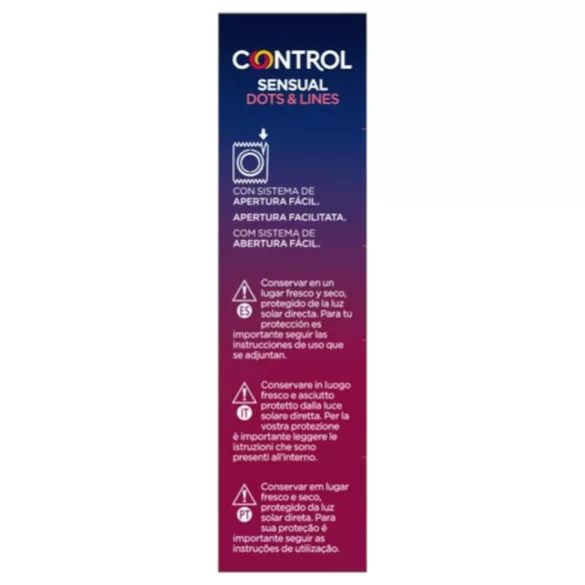 Control - préservatif nervuré et à points - 12 pièces