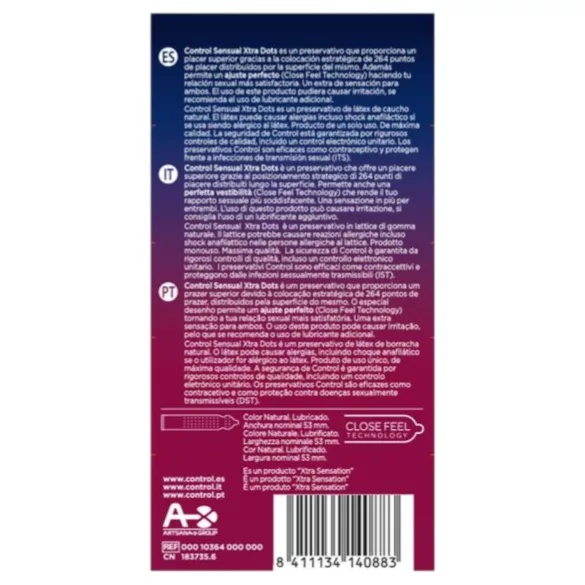 Control - préservatif extra texturé - lot de 12