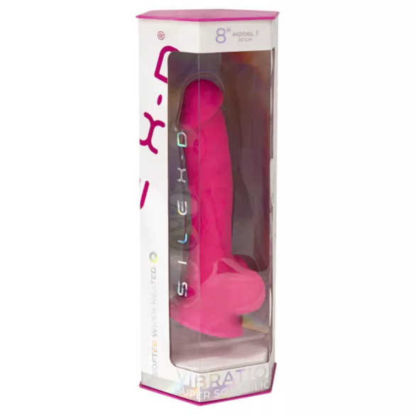 Silexd - vibromasseur avec ventouse et testicules - télécommande - rose