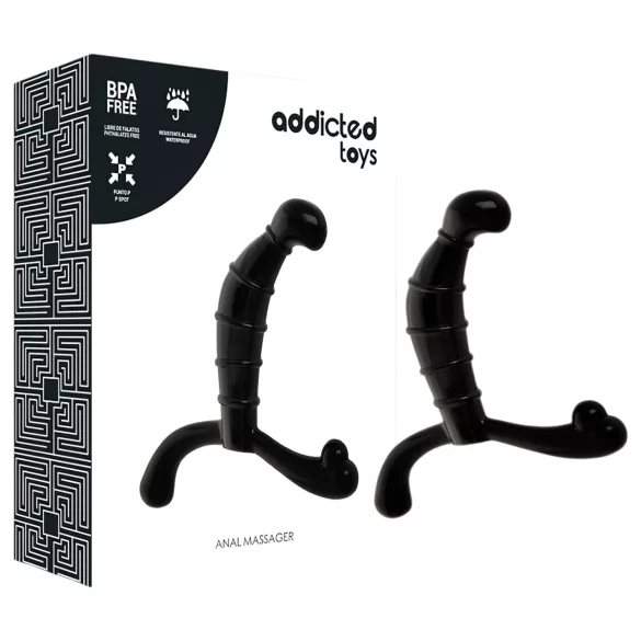 Addicted Toys - masseur de prostate et du périnée (noir) - 11,3 cm