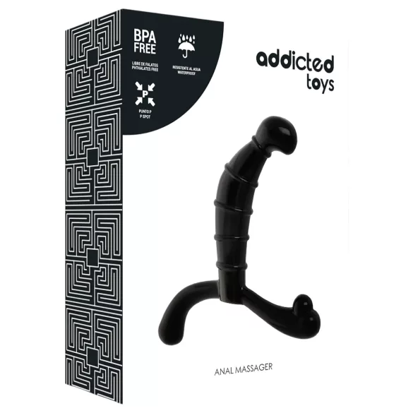 Addicted Toys - masseur de prostate et du périnée (noir) - 11,3 cm
