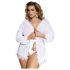 Subblime Queen Plus - Ensemble robe en dentelle blanche (XL-2XL)