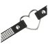 Coquette – Collier ras-du-cou noir orné de strass avec pendentif cœur